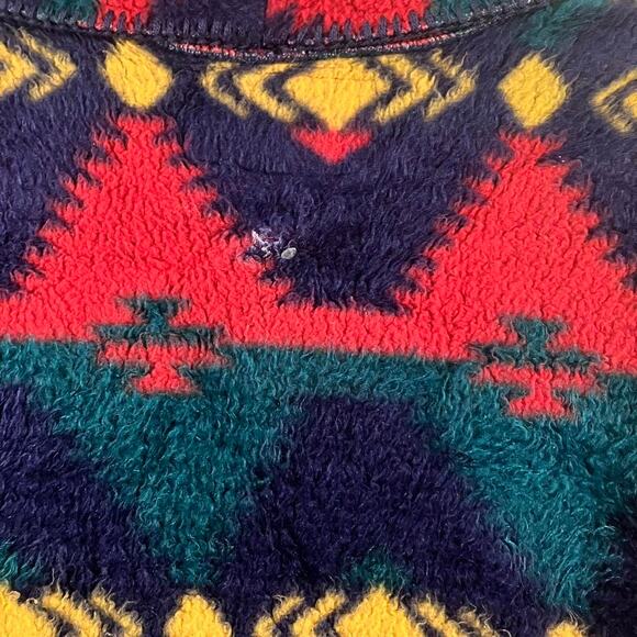 Vintage 90s Latté Multicolor Southwestern Pattern Cardigan - Picture 5 of 5